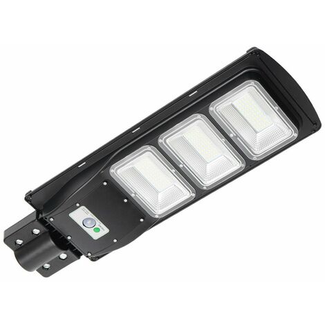 Lampione Stradale Faro A Led 90W Con Pannello Solare Telecomando E Crepuscolare