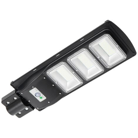 Lampione Stradale Faro A Led 90W Con Pannello Solare Telecomando E Crepuscolare