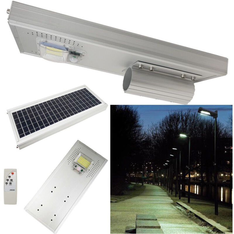 Lampione Stradale Faro Faretto Energia Solare Led Fotovoltaico Luce 50w Jd1950 - - Trade Shop Traesio