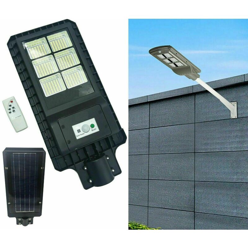 Image of Lampione stradale led 120 w pannello solare fotovoltaico led con telecomando