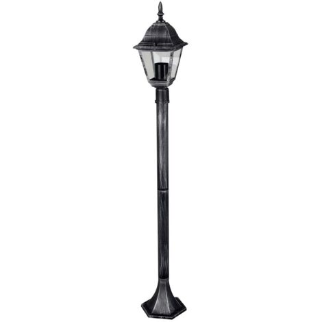 LAMPIONE SU PIANTANA SERIE ARKADIA ALLUMINIO NERO CM106 4 FACCE
