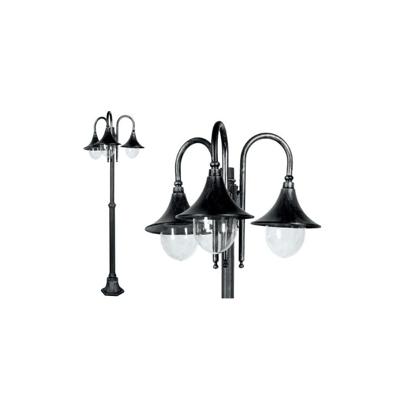 Lampioni Galatea 3 Luci Su Palo