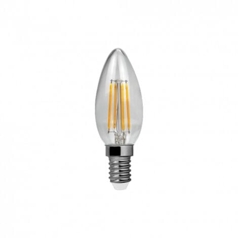 Lampadina SMD LED, Oliva C37, 6W/490lm, base E14, 4000K