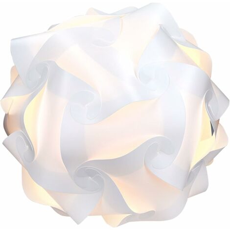 Lampshade puzzle lamp - IQ ceiling or bedside luminaire - White light - Size M - Assembly 30 pieces 15 models