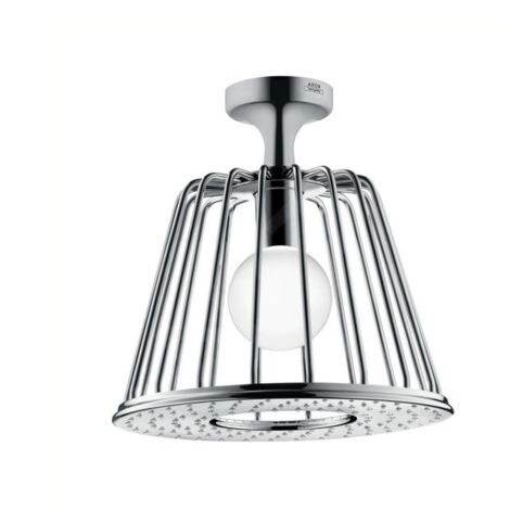 LampShoweravec raccordement plafond designed by Nendo chroméé