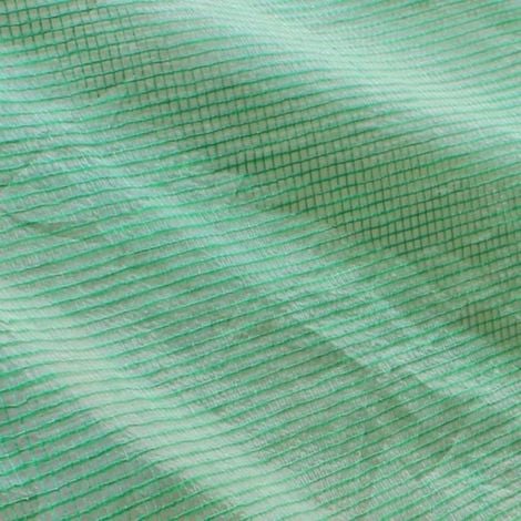 LAMS BÂCHE ARMÉE POUR SERRE TUNNEL 6 M² - TOILE EN POLYÉTHYLENE 140 G/M² AVEC 6 FENETRES D'AÉRATION - 2 PORTES - VERT