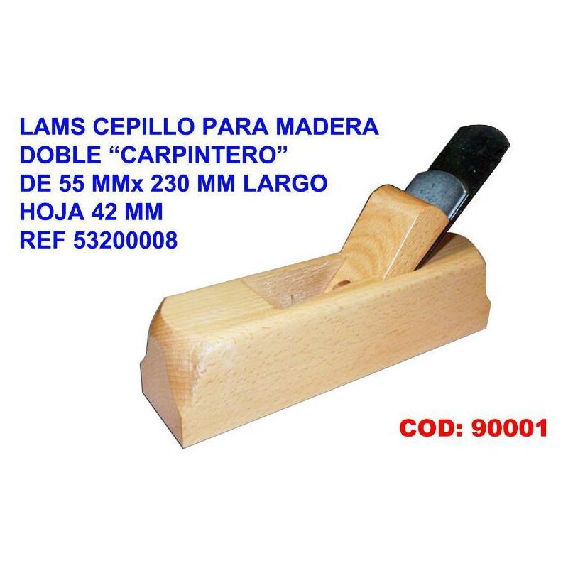 

lams cepillo para madera doble 55x230 mm hoja 42 mm 53200008 - Mibricotienda