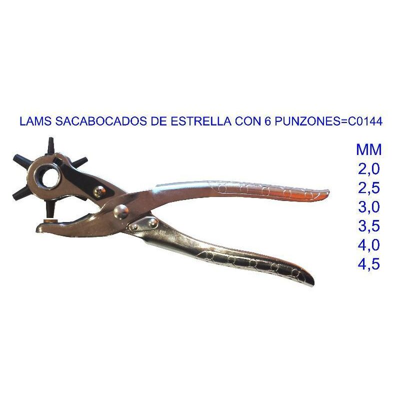 

MIBRICOTIENDA lams sacabocados de estrella con 6 punzones c0144