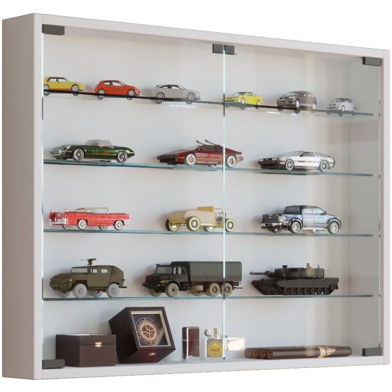 Ebuy24 - Mandosa l Vitrine murale, 2 portes vitrées, blanc.