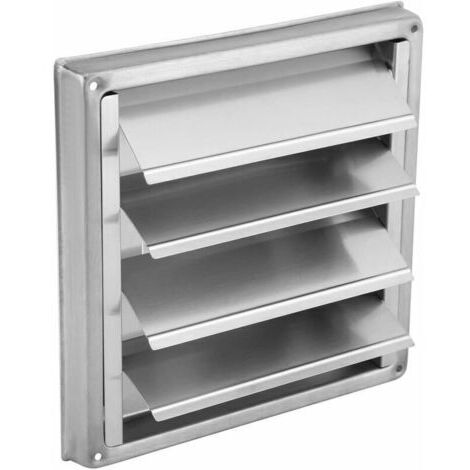 LAN 100mm Grille de ventilation En Acier, Grille de Sortie Extérieure à Clapets Inox