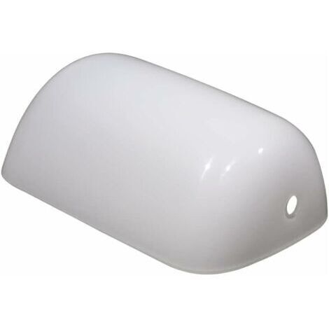 LAN Abat-jour pour lampe de bureau Blanc 22,5 cm Abat-jour de remplacement en verre Lampe en verre pour lampe de banquier Abat-jour de lampe de table pour lampe de bureau