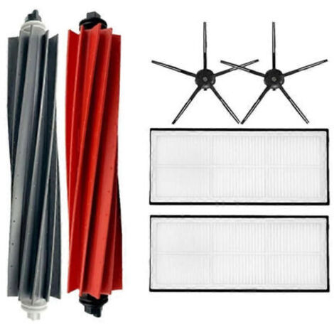 LAN Accessoires compatibles avec les balayeuses Roborock S8, S8 Plus, S8+ et S8 Pro : rouleau, brosse principale, filtre HEPA, brosse latérale et chiffon de nettoyage.