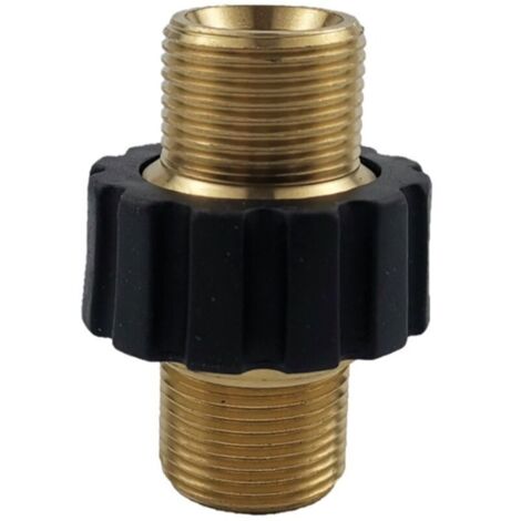 LAN Adaptateur rapide pour tuyau à haute pression, double mâle M22 x 1,5, connecteur pour nettoyeur haute pression, raccord universel solide