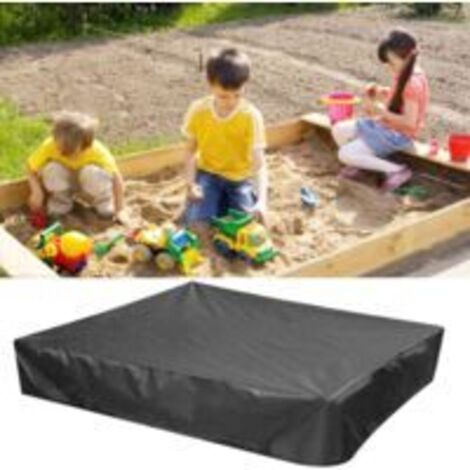 LAN Bâche de Protection en Tissu Oxford Bache Imperméable Anti-poussière Bache Etanche avec Cordon de Serrage Bache Bac à Sable Résistant au Soleil pour Bac à Sable Piscine Jardin Ferme-150150CM