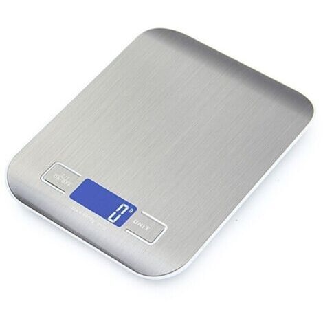 LAN Balance de cuisine électronique de haute précision, 5000 g/1 g, avec écran LCD rétroéclairé, adaptée à la transformation des aliments