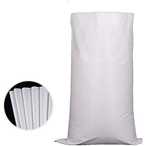 LAN BDD 10 Pièces Sac à Gravats Ou Les Déchets de Jardin Sacs Tissés Blanc 60x100 cm,Sac Gravat de Grande Capacité,pour La Logistique Et Le Transport