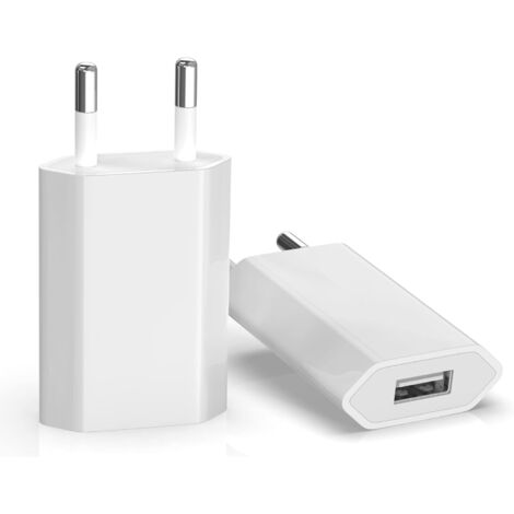 LAN BDD 2 Pack Prise USB Secteur Adaptateur Chargeur  5V Adaptateur Secteur USB