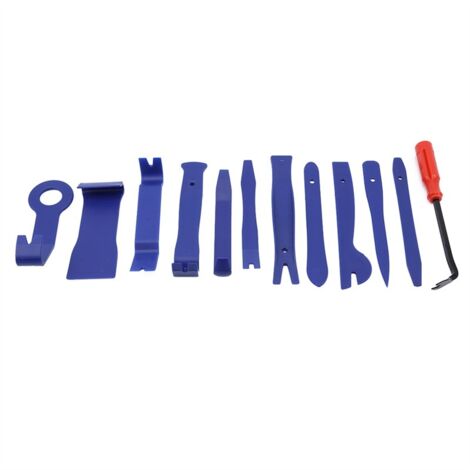 LAN BDD Kits de dépose de Garniture Automatique de 12 pcs, Trousses à Outils pour l'installation d'autoradio, kit de dépose de Rembourrage pour Levier de Barre de Levier, Bleu