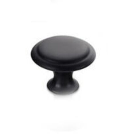 LAN Boutons de tiroir Sollbry, lot de 10, poignée moderne en acier inoxydable à un trou, poignées de tiroir, boutons de porte de commode (noir, 1,1 x 0,91 x 0,63 po)