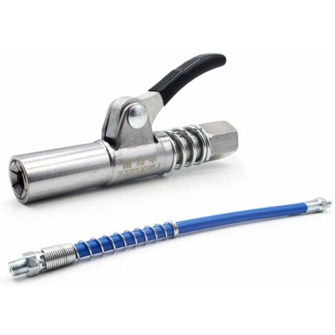 LAN BSR Raccord de Pistolet à Graisse,G Coupler Embout Pompe à Graisse Original,Facile à Presser,Coupleur de Pistolet à Graisse Graisseur Haute Pression,avec Tuyau Flexible  (envoyer 1 morceau de tuya