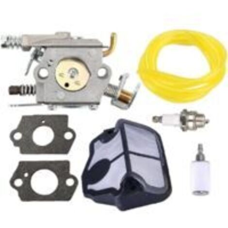 LAN Carburateur pour tondeuse Husqvarna 36 41 136 137 141 142, compatible avec la tronçonneuse Zama C1Q-W29E. Kit carburateur et accessoires inclus.