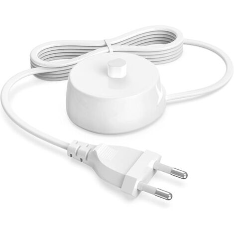 LAN Chargeur pour brosse à dents électrique Braun Oral-B 3757, compatible avec les modèles D10, D34, P4000, D12, D16, D20, P2000 et P6000. Étanche, avec cordon d'alimentation inductif remplaçable. Por