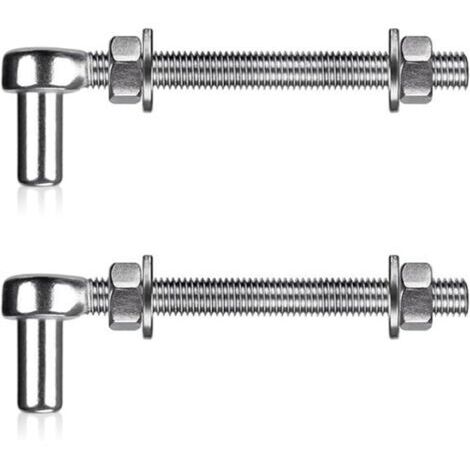 LAN Charnière de portail en deux parties, boulon M16 x 150 mm, charnière de portail robuste, charnière de porte extérieure, portail de jardin, portail de ferme