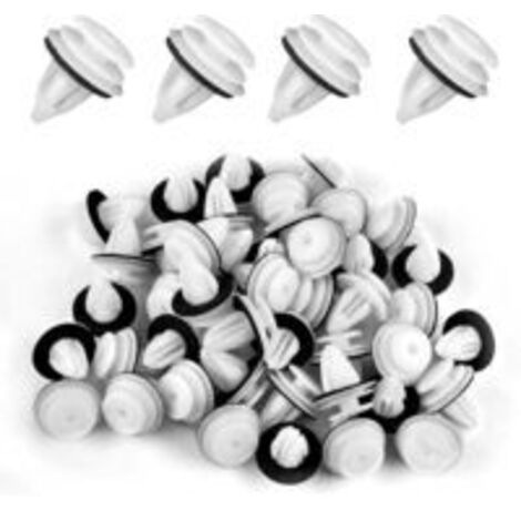 LAN Clips de carrosserie Sollbry, lot de 50, clips de fixation universels, rivets en plastique, fixations pour panneaux de portières de voitures particulières