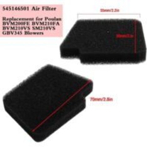 LAN Compatible avec le carburateur 545081857 pour les souffleurs de feuilles Zama C1U-W43, Craftsman (références 358794765, 358794700, 358794770 et 358794780) et Poulan VS-2 BVM200FE GBV345, avec filt