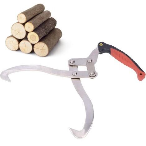 LAN Crochet à bûches pour bois abattu, pinces à bûches pour outils forestiers, pinces à bûches, griffe de jardin, grappin à bûches, outils forestiers