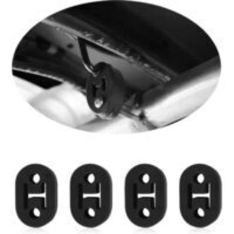 LAN CSPARKV Lot de 4 silencieux d'échappement à 2 trous, en caoutchouc, avec un trou de 12 mm, pour voitures, camions et SUV. Silencieux d'échappement universel pour voitures, camions et SUV.