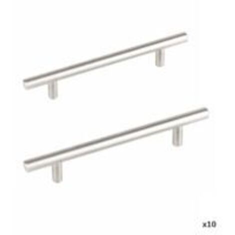 LAN Ensemble complet de 10 poignées pour meubles de cuisine, empattement de 64 mm, en acier inoxydable, pour portes de placards et meubles de cuisine.