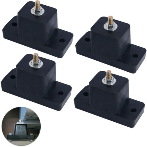 LAN Ensemble de 4 paires de coussins isolants antivibratoires en caoutchouc pour climatiseur support d'amortisseur de climatisation base antichoc
