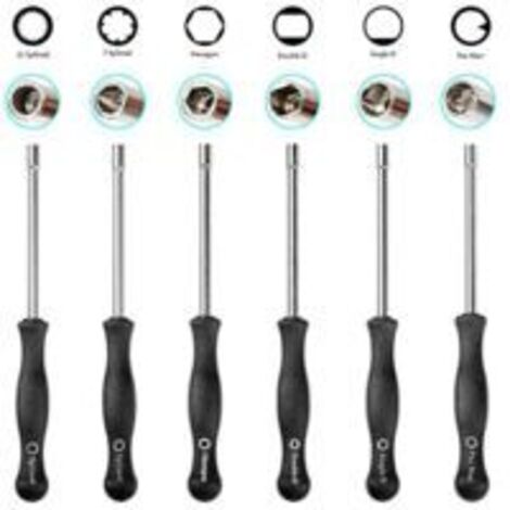 LAN Ensemble de 6 tournevis de réglage de carburateur pour tronçonneuses, débroussailleuses, coupe-bordures et tondeuses à gazon Sears, Poulan, Husqvarna, Weedeater, Echo, Toro, Ryobi, Homelite