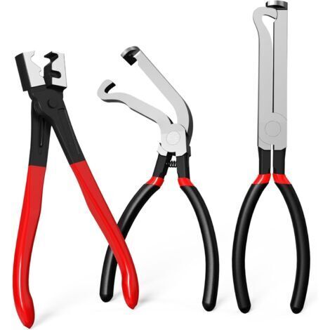 LAN Ensemble professionnel de 3 pinces de déconnexion électrique - Outils de démontage de connecteurs automobiles et de clips de conduite de carburant avec déconnexion rapide