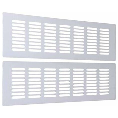 LAN Grille aération, Grille D'aeration Rectangulaire Grille de Ventilation Grille de Ventilation Rectangulaire Grille D'aération Aluminium pour une Ventilation (30 cm) 2 Pièces，Blanc