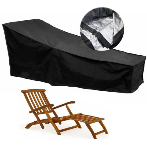 LAN Gris 210D200704068 Housse imperméable pour chaise longue de balcon ou de jardin, housse imperméable pour chaise de plage ou de balcon