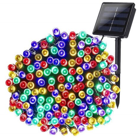 LAN Guirlande Lumineuse Solaire Extérieure - 20m200 LED Guirlande Lumineuse Solaire de Noël Imperméable, 8 Modes d'éclairage, Lumières Décoratives pour Jardin, Cour, Clôture, Décoration de Sapin de No