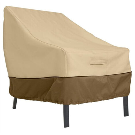 LAN Housse de fauteuil de jardin extérieur, housse de chaise en tissu Oxford 210D, housse de fauteuil de jardin pour meubles, housse de meubles de jardin (89 x 96,5 x 79 cm)