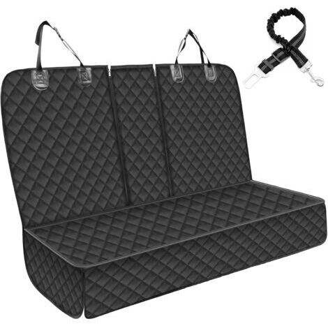 LAN Housse de protection pour siège de voiture pour chiens (134 x 118 cm), avec 1 ceinture de sécurité élastique, résistante aux rayures et imperméable, compatible avec tous les camions et voitures.