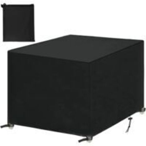 LAN Housses de Meubles de Jardin, Housse Salon de Jardin Bache de Protection Table Extérieur Imperméable 420D Oxford Anti-UV Résistance au Vent Carré 140x140x90cm