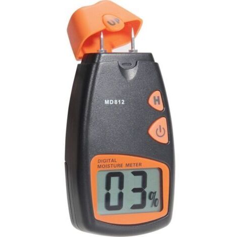 LAN Humidimètre pour bois, testeur d'humidité numérique MD-812, détecteur d'humidité pour bois de chauffage, capteur à 2 broches ,plage de 5 à 40 % d'humidité relative,précision 1 %
