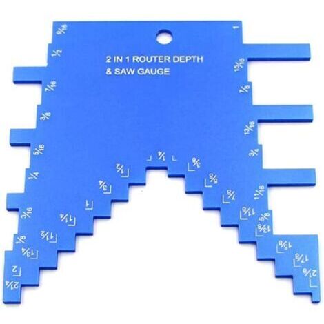LAN Jauge de profondeur étagée, jauge de profondeur et de hauteur pour défonceuse et scie circulaire, travail du bois en alliage d'aluminium, clarté optimale