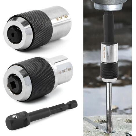 LAN Jeu de 2 douilles de robinet avec 1 adaptateur de douille de 0,95 cm, outil d'extraction de robinet réglable, pour robinets, alésoirs et extracteurs de vis