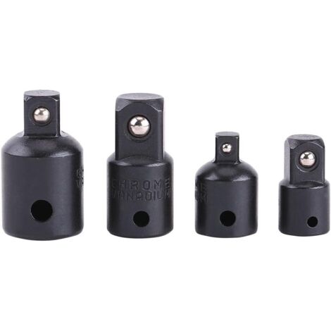 LAN Jeu de 4pcs Adaptateurs Augmentateurs et Réducteurs 1/2", 3/8", 1/4" pour Douilles aux Clefs