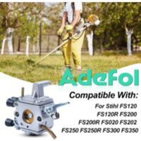 LAN Kit carburateur DOLASO pour débroussailleuses Stihl FS120, FS200, FS020, FS202, FS300 et FS350 : joint, filtre à air, filtre à essence, durite d’essence et bougie d’allumage.
