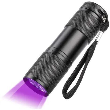 LAN -LED Lampe Torche UV Lampe de Poche Lumière Noire Lampe Torche, 395nm, Ultra Violet Détecteur pour Traceurs fluorescents, Urine Animale,Tapis