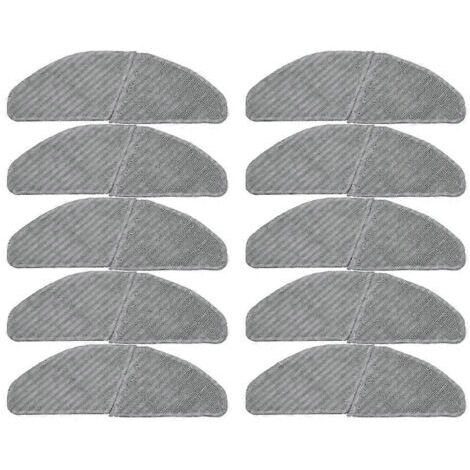 LAN Lingettes de rechange en microfibre lavable pour aspirateur robot Midea S8+ M7 Pro