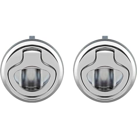 LAN Loquet de trappe affleurant en alliage de zinc, 2 pièces, verrou de loquet de trappe de porte affleurante pour camping-car de bateau