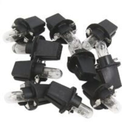 LAN Lot de 10 ampoules T5 jaunes 12 V CC 1,2 W pour tableau de bord intérieur de voiture